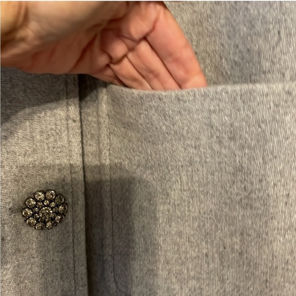 Kate Spade Faux Fur Star Bright Trim Coat Size 14 - Picture 9 of 16